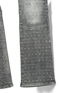 Liquid Crystal - Men Crystal Stacked Jeans - Cement Wash JTF2334 Liquid Crystal