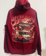 Denim City - Meltdown On Sunset Stone Hoodie - Burgundy