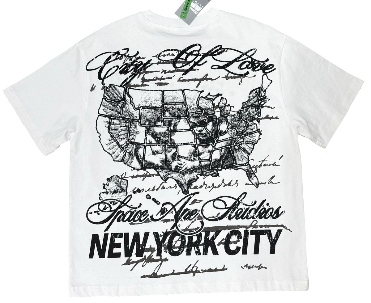 Space Ape - Angel NYC T-shirt  - White Black