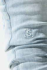 Serenede "Sky'' Stacked Jeans - Blue - BLVD