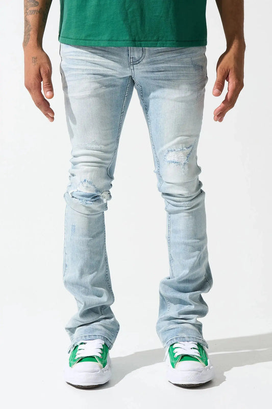 Serenede "Sky'' Stacked Jeans - Blue - BLVD