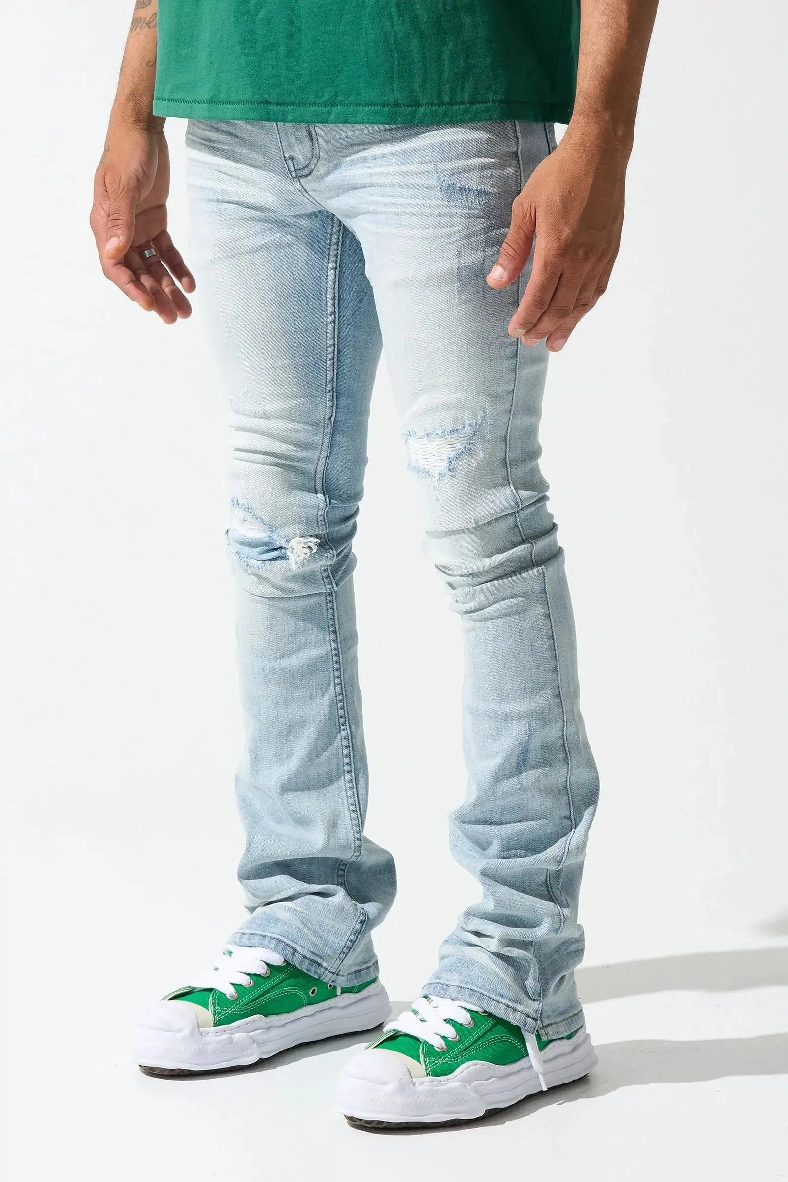 Serenede "Sky'' Stacked Jeans - Blue - BLVD