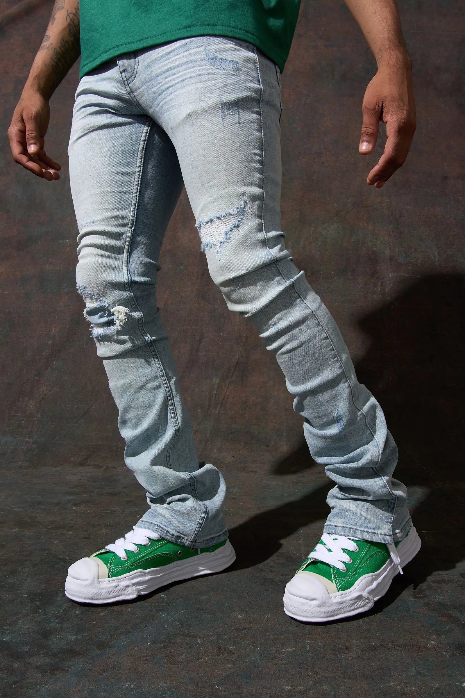 Serenede "AZUL" Stacked Jeans - Sky Blue - BLVD