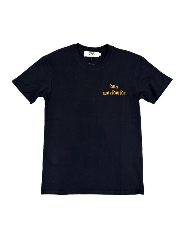 Dna Men Worldwide T-Shirt (Black / Orange )