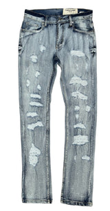 Fwrd Denim - Men Crystalized Jeans - Ice Blue FWRD