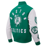 Pro Standard - NBA Boston Celtics All Pro Men's Varsity Jacket - Kelly Green/ White