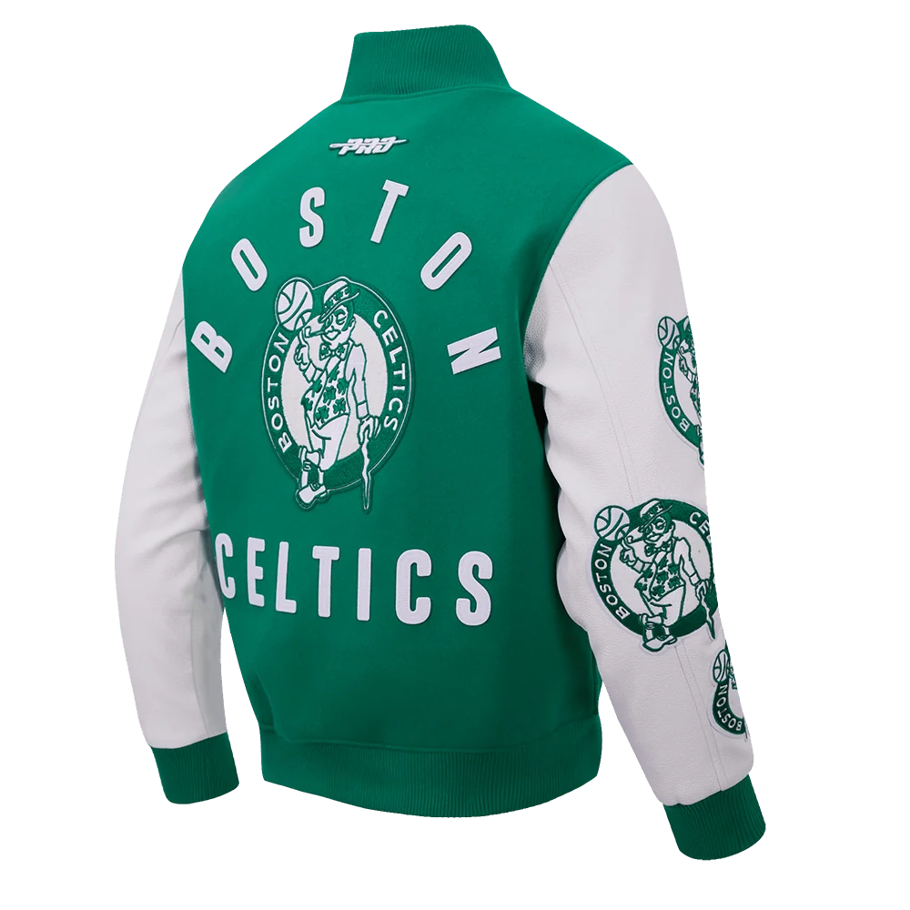 Pro Standard - NBA Boston Celtics All Pro Men's Varsity Jacket - Kelly Green/ White