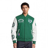 Pro Standard - NBA Boston Celtics All Pro Men's Varsity Jacket - Kelly Green/ White