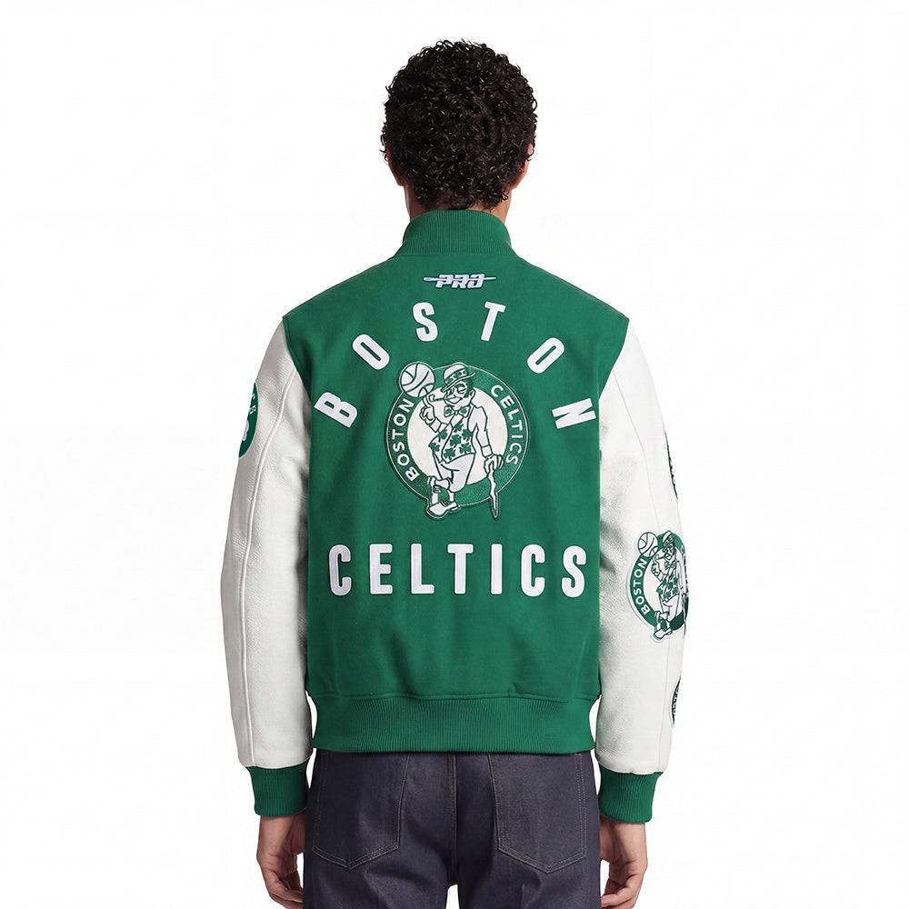 Pro Standard - NBA Boston Celtics All Pro Men's Varsity Jacket - Kelly Green/ White