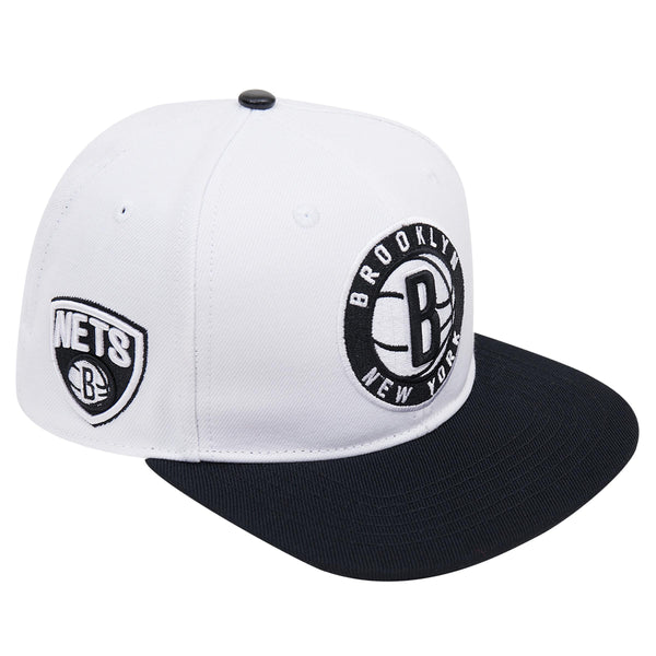 Pro Standard - Brooklyn Nets Logo Snapback Hat - White / Black