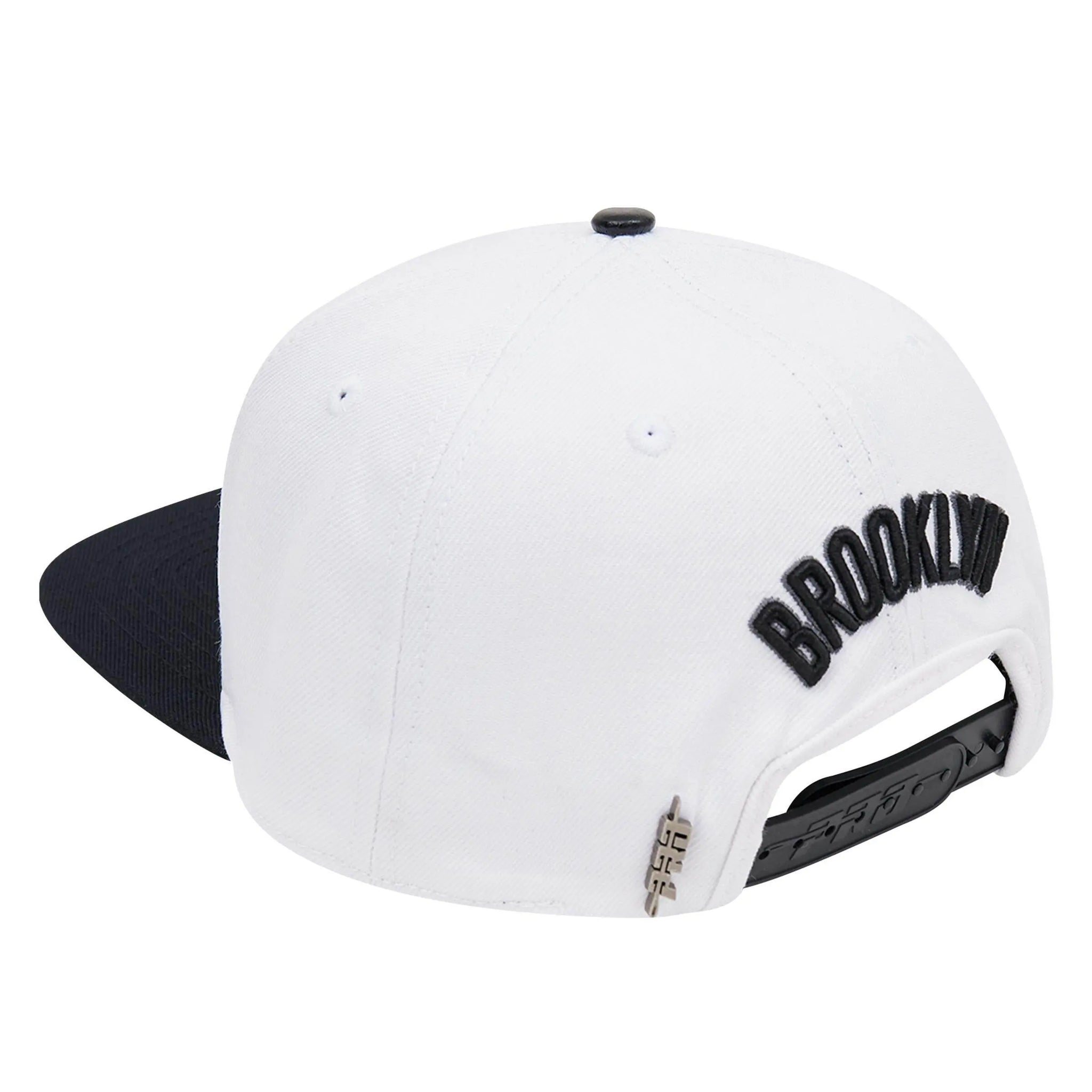 Pro Standard - Brooklyn Nets Logo Snapback Hat - White / Black - BLVD