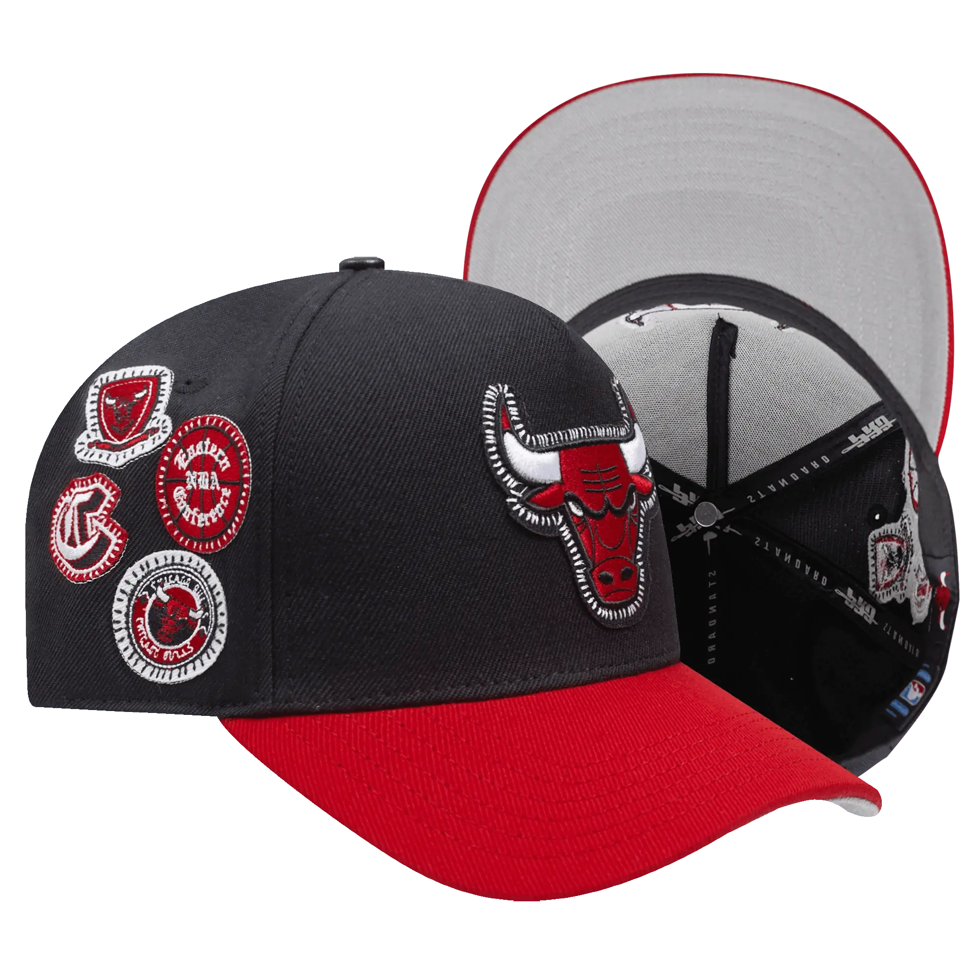 Pro Standard - Nba Chicago Bulls Diy Pick Stitch Pinch Front Snapback Hat - Black / Red - BLVD