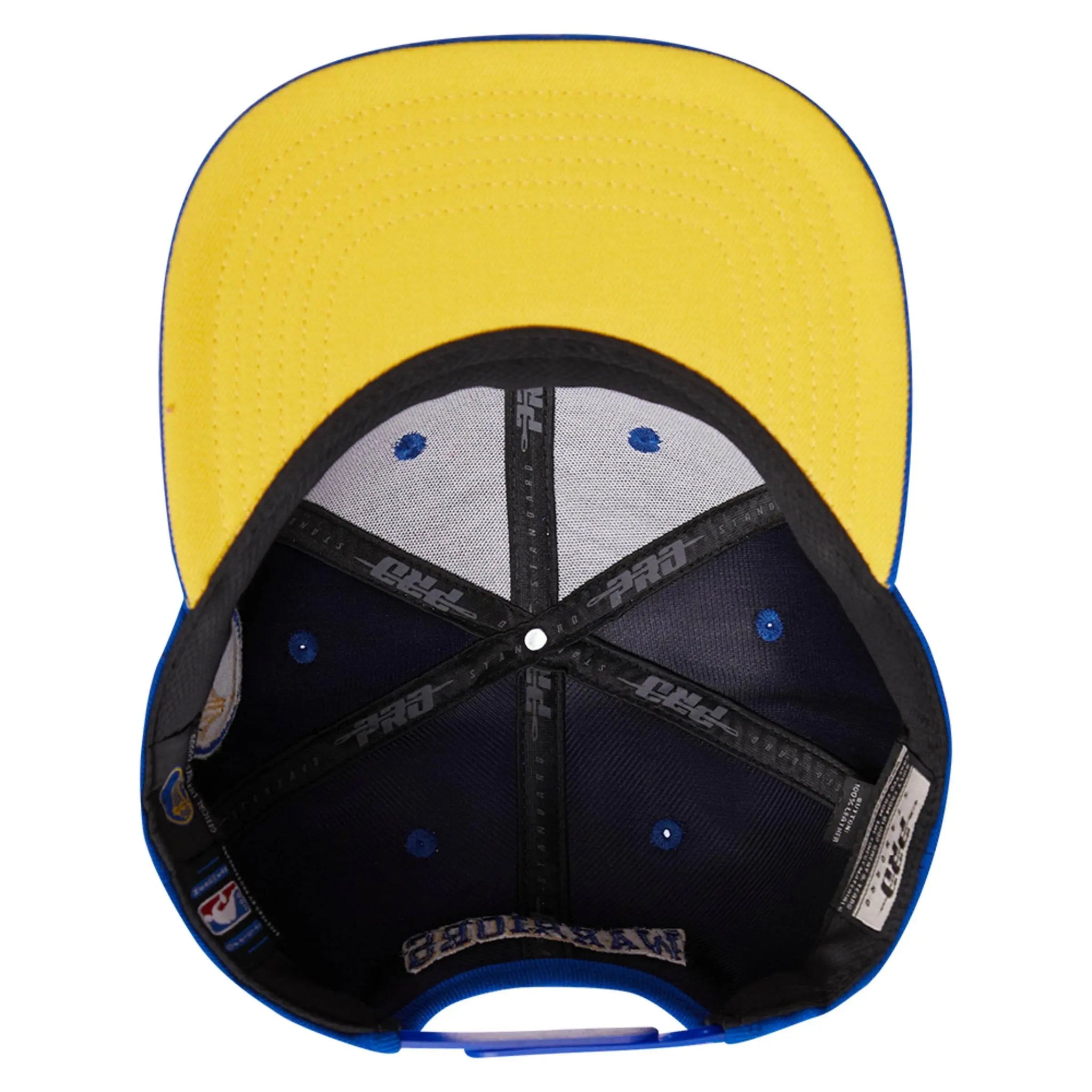 Pro Standard - Golden State Warriors Crest Emblem Wool Snapback Hat - Royal Blue Yellow - BLVD