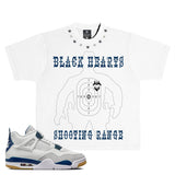 November Reine Black Hearts Shooting Range Heavyweight Tee White / Blue November Reine