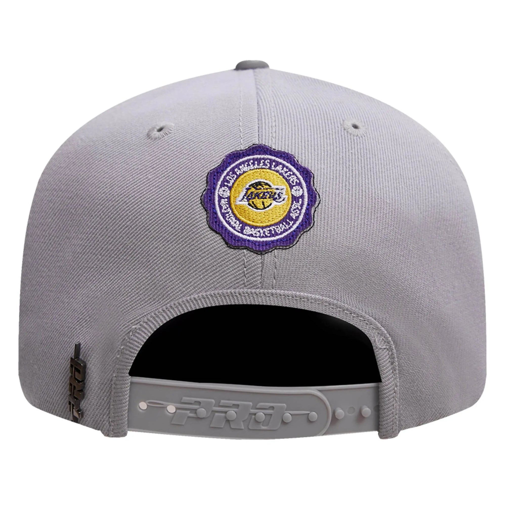 Pro Standard - Los Angeles Lakers Crest Emblem Snapback Hat - Gray / Purple - BLVD