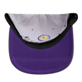 Pro Standard - Los Angeles Lakers Crest Emblem Snapback Hat - Gray / Purple - BLVD
