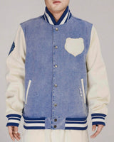 Pro Standard Memphis Grizzlies Varsity Blues Denim Varsity Jacket - Denim / Linen - BLVD