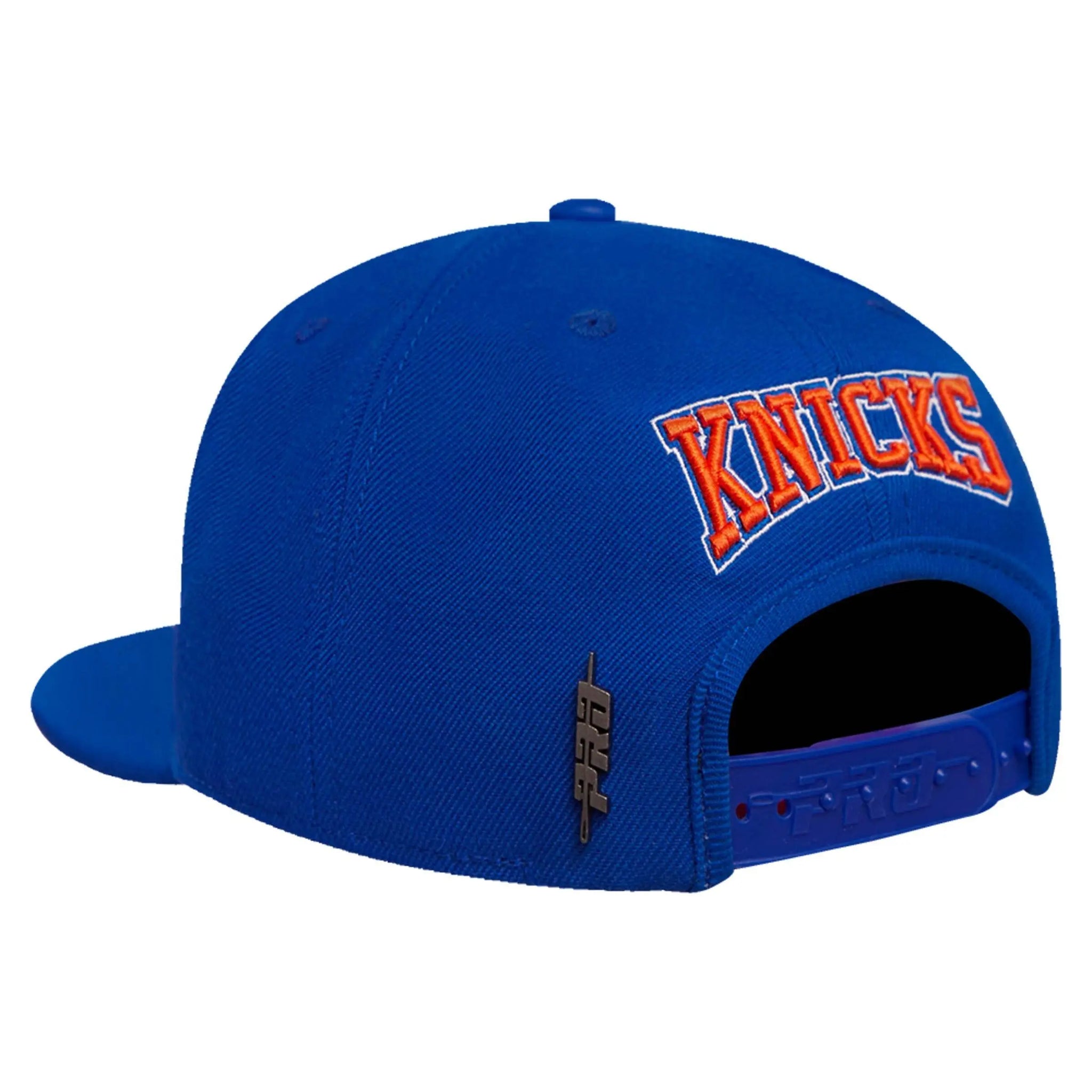 Pro Standard - New York Knicks Crest Emblem Wool Snapback Hat - Royal Blue Orange - BLVD