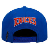Pro Standard - New York Knicks Crest Emblem Wool Snapback Hat - Royal Blue Orange - BLVD