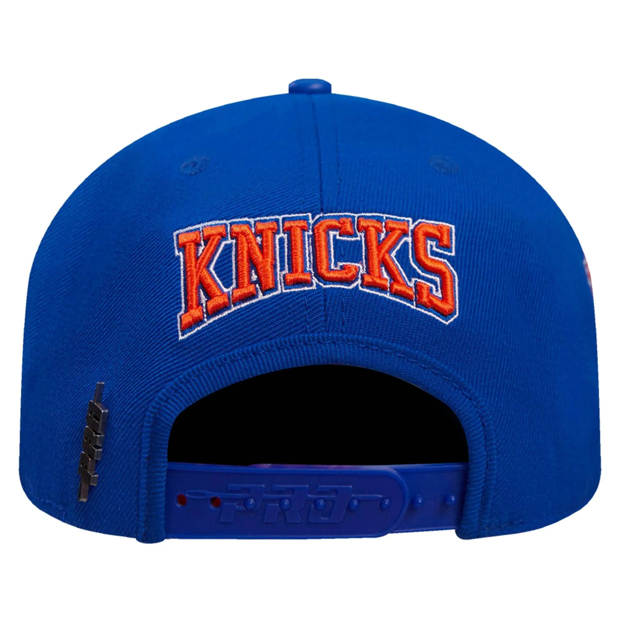 Pro Standard - New York Knicks Crest Emblem Wool Snapback Hat - Royal Blue Orange - BLVD