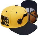 Pro Standard - Utah Jazz Retro Classic Primary Logo Wool Snapback Hat - Yellow / Black - BLVD