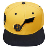 Pro Standard - Utah Jazz Retro Classic Primary Logo Wool Snapback Hat - Yellow / Black - BLVD
