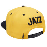 Pro Standard - Utah Jazz Retro Classic Primary Logo Wool Snapback Hat - Yellow / Black - BLVD