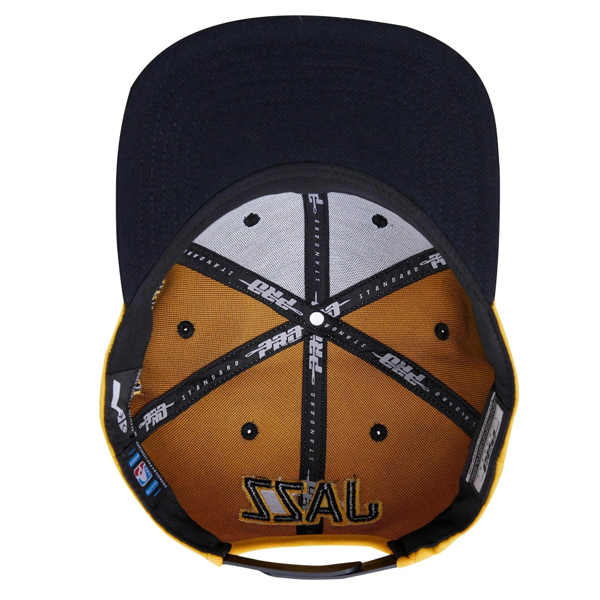 Pro Standard - Utah Jazz Retro Classic Primary Logo Wool Snapback Hat - Yellow / Black - BLVD