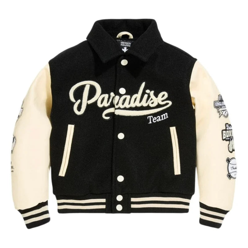 Jordan Craig Kids Paradise Team Varsity Jacket - Black Jordan Craig