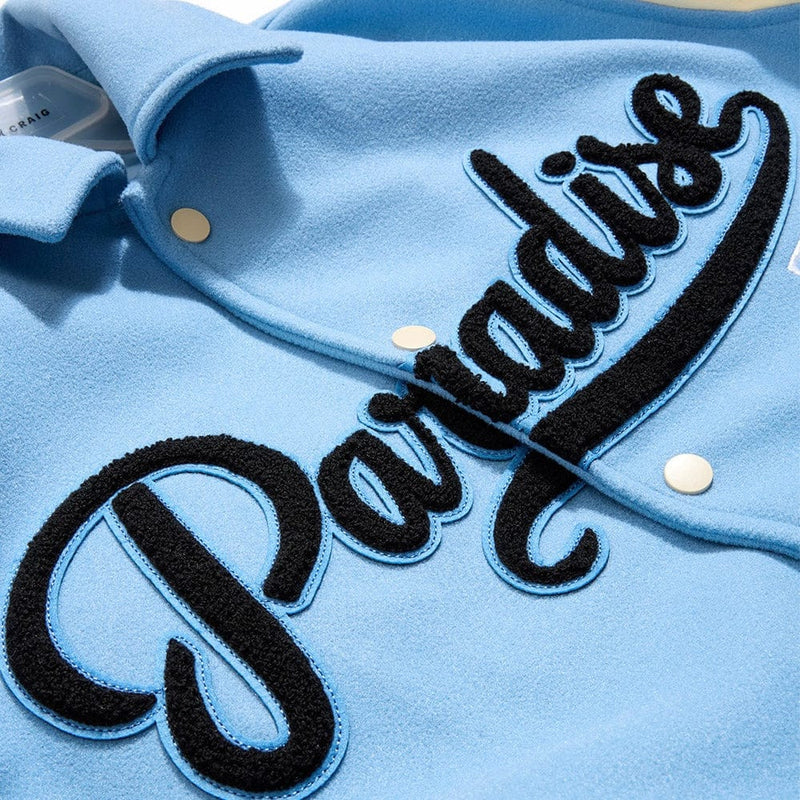 Jordan Craig Kids Paradise Team Varsity Jacket -  Sky Blue Jordan Craig