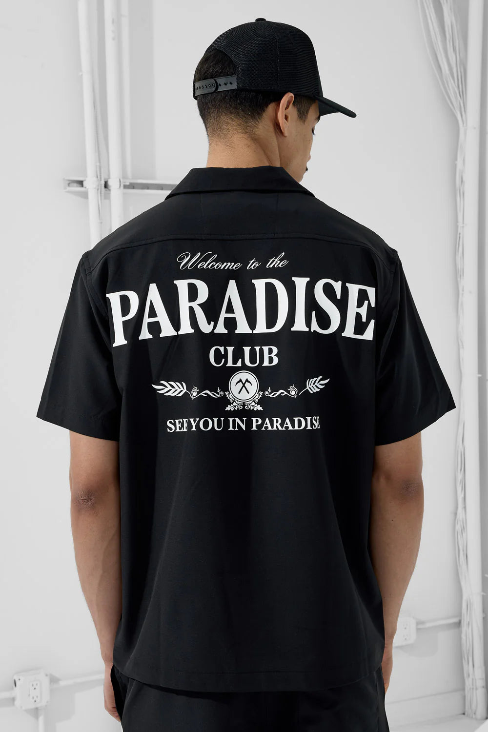 Jordan Craig - Men's Paradise Club S/S Shirt & Shorts Set - Black