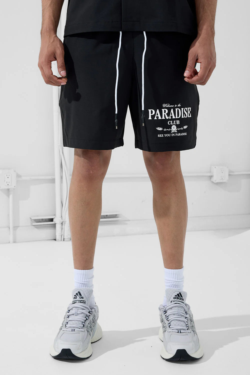 Jordan Craig - Men's Paradise Club S/S Shirt & Shorts Set - Black