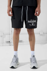 Jordan Craig - Men's Paradise Club S/S Shirt & Shorts Set - Black