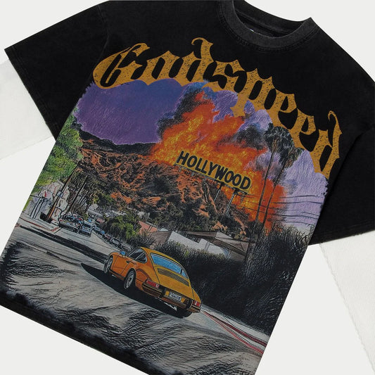 Godspeed - Los Scandalous Layered L/S Tee - Black