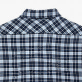 Lacoste Men's Checked Overshirt with Quilted Lining - Navy Blue White QLI - BLVD