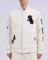 Pro Standard - Chicago White Sox Triple Tonal Varsity Jacket - Eggshell / Black - BLVD