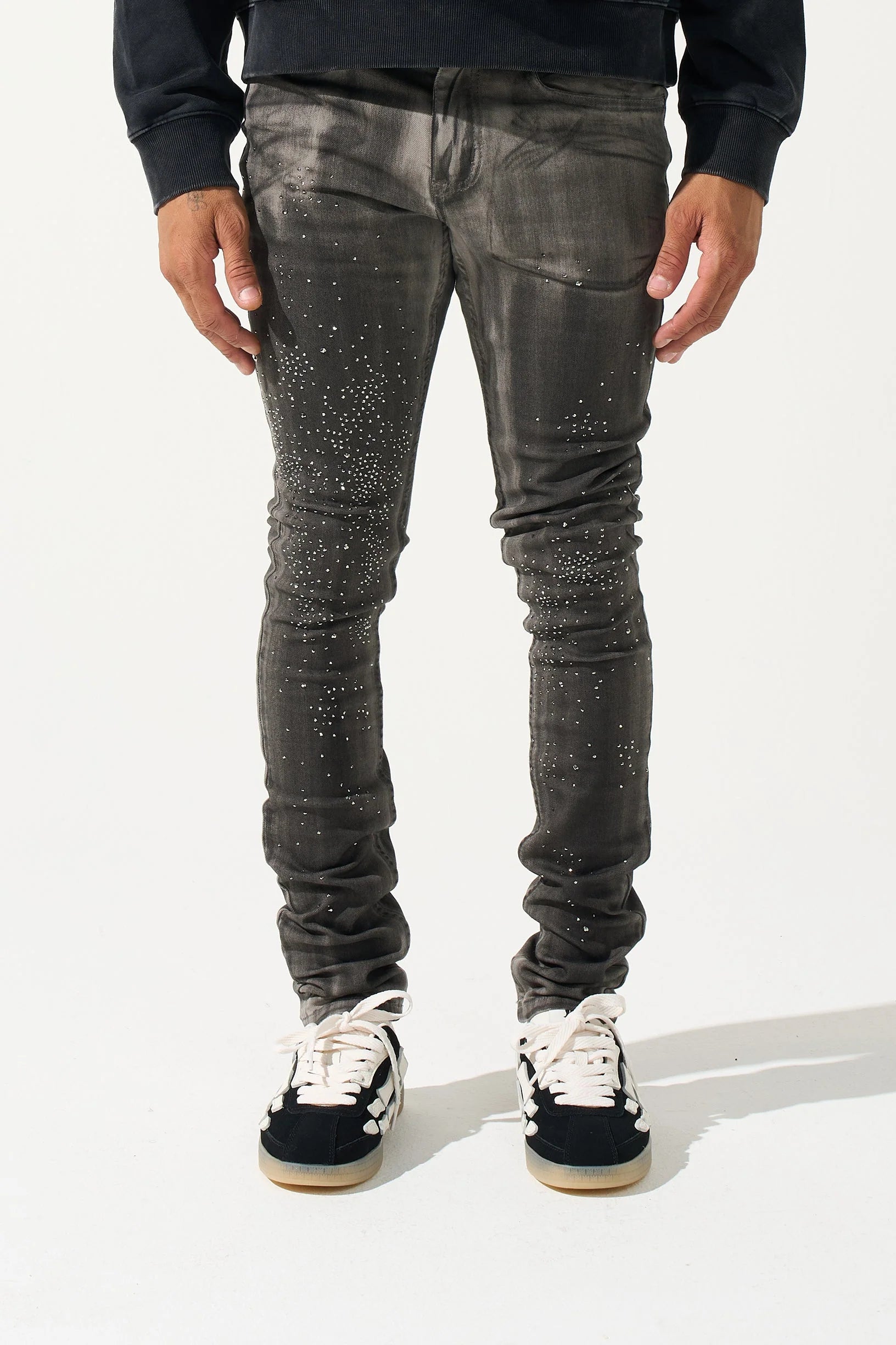 Serenede COSMOS Jeans - Light grey W Stones Serenede