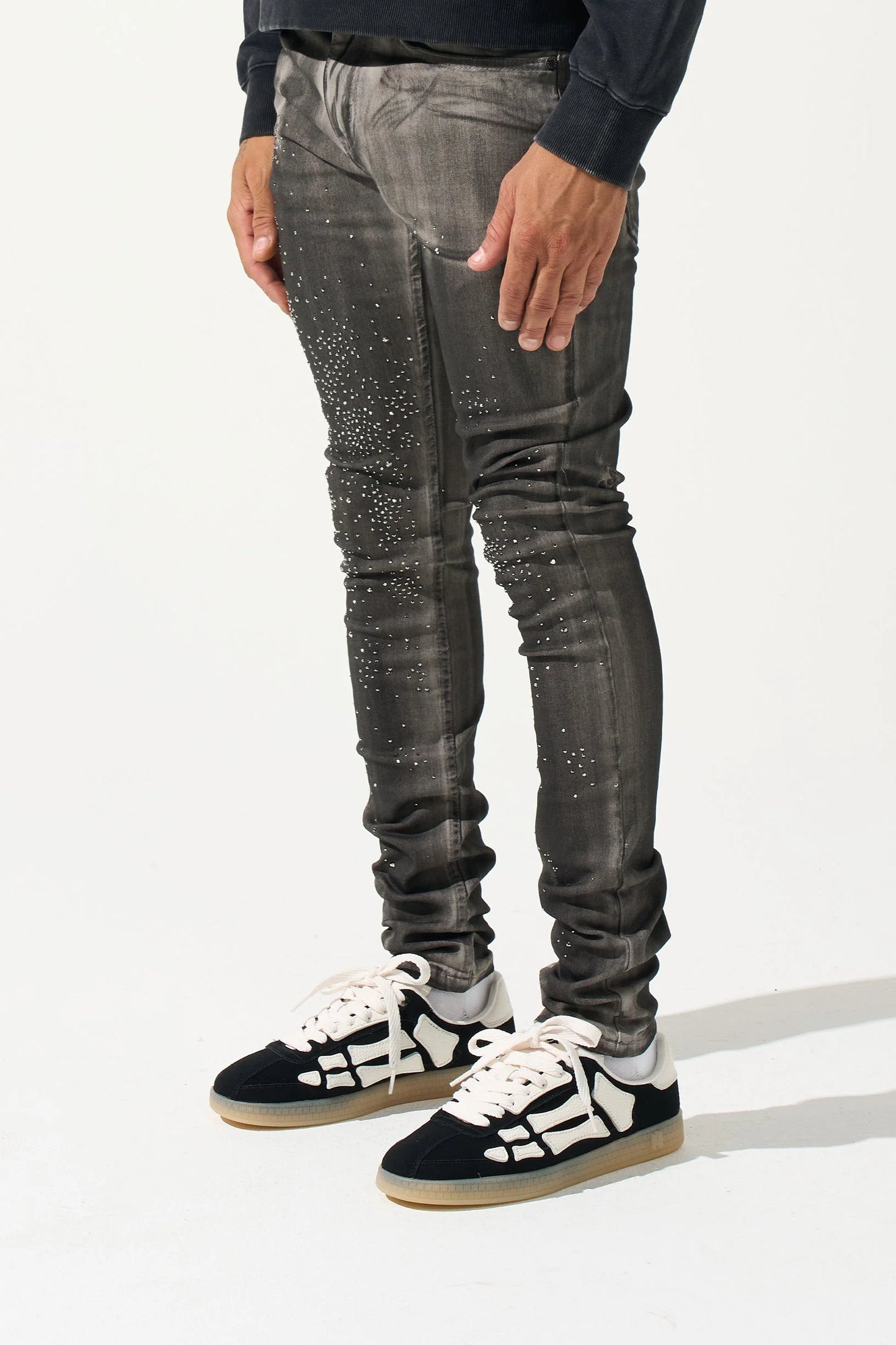 Serenede COSMOS Jeans - Light grey W Stones Serenede