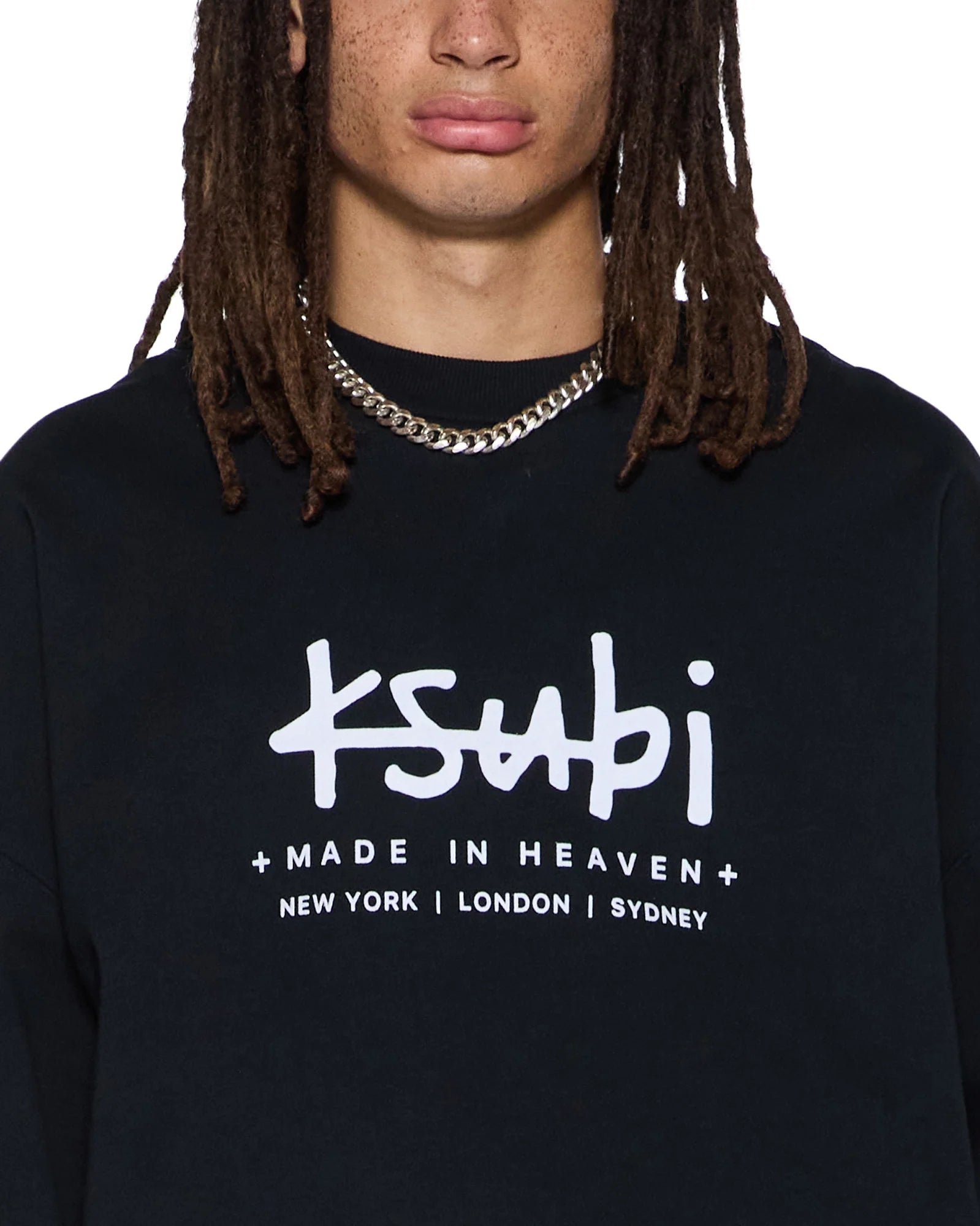 Ksubi - Plated Ekcess Crewneck - Jet Black KSUBI
