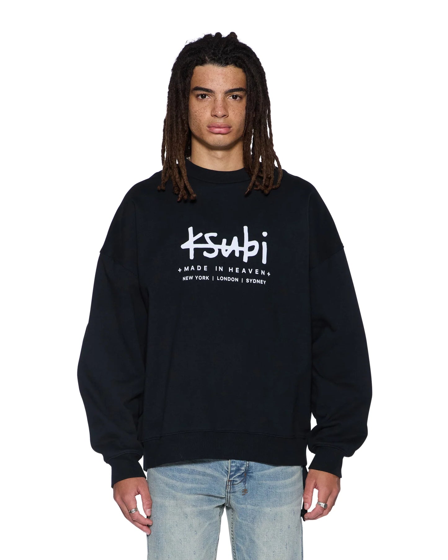 Ksubi - Plated Ekcess Crewneck - Jet Black KSUBI