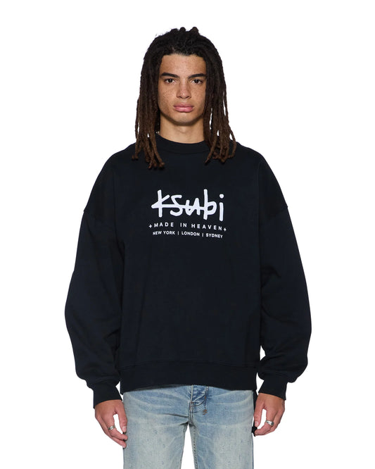 Ksubi - Plated Ekcess Crewneck - Jet Black