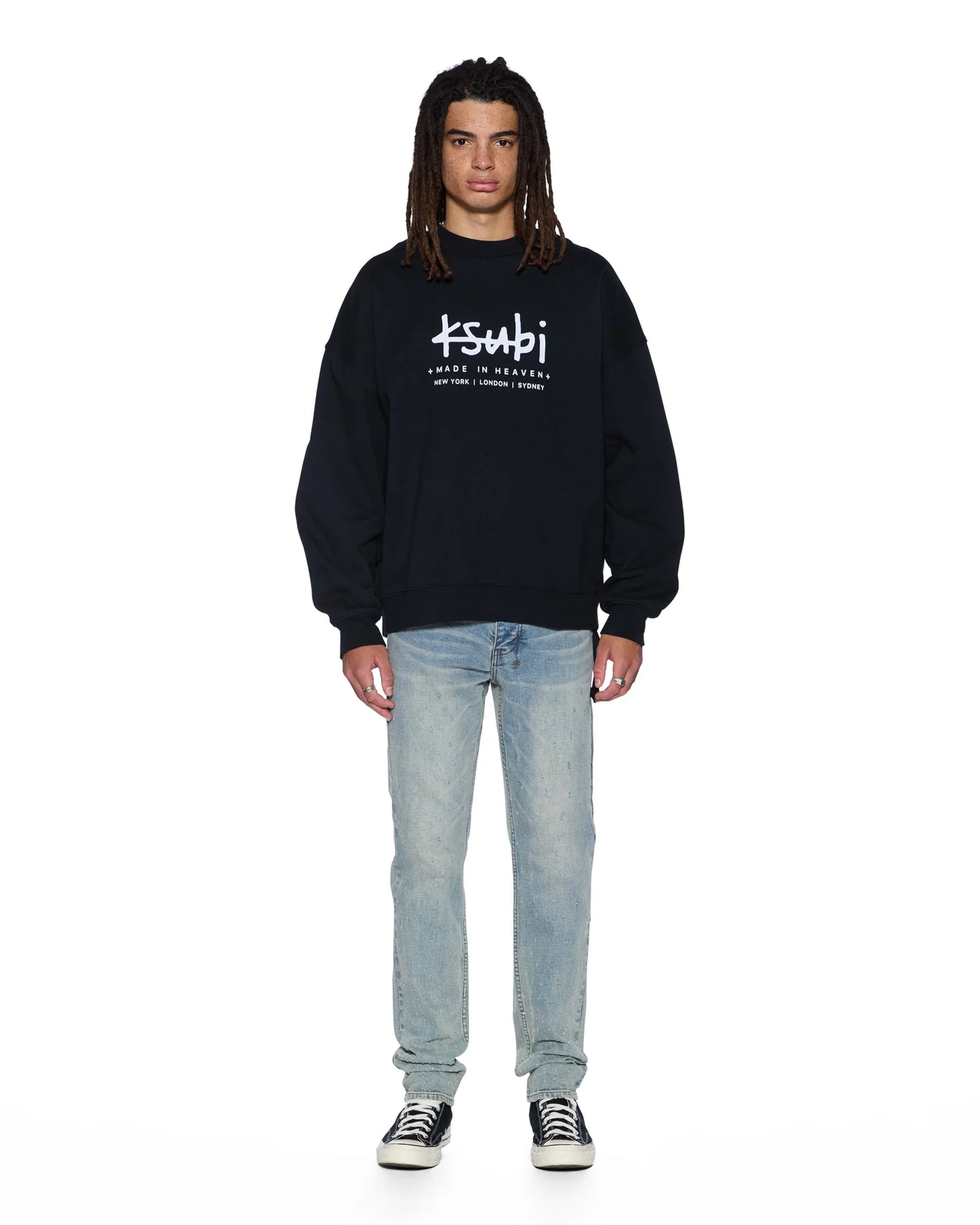 Ksubi - Plated Ekcess Crewneck - Jet Black KSUBI