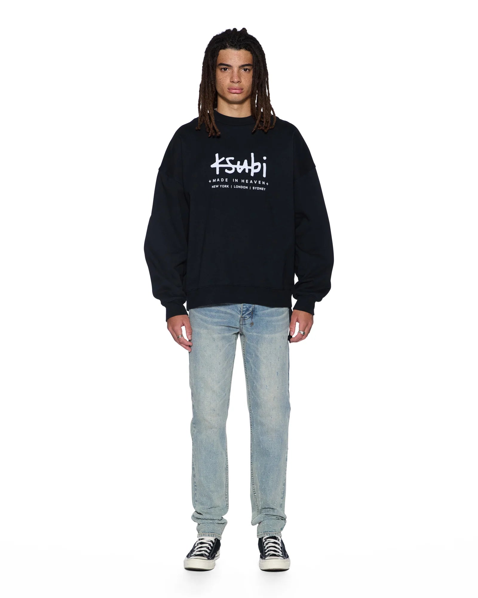 Ksubi - Plated Ekcess Crewneck - Jet Black KSUBI