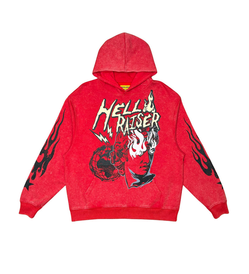 Civilized Nobody Listens Hoodie - Red