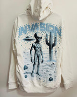 Denim City - Invasion Stone Hoodie - White Baby Blue