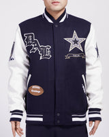 Pro Standard - Dallas Cowboys Pro Prep Wool Varsity Jacket - Navy