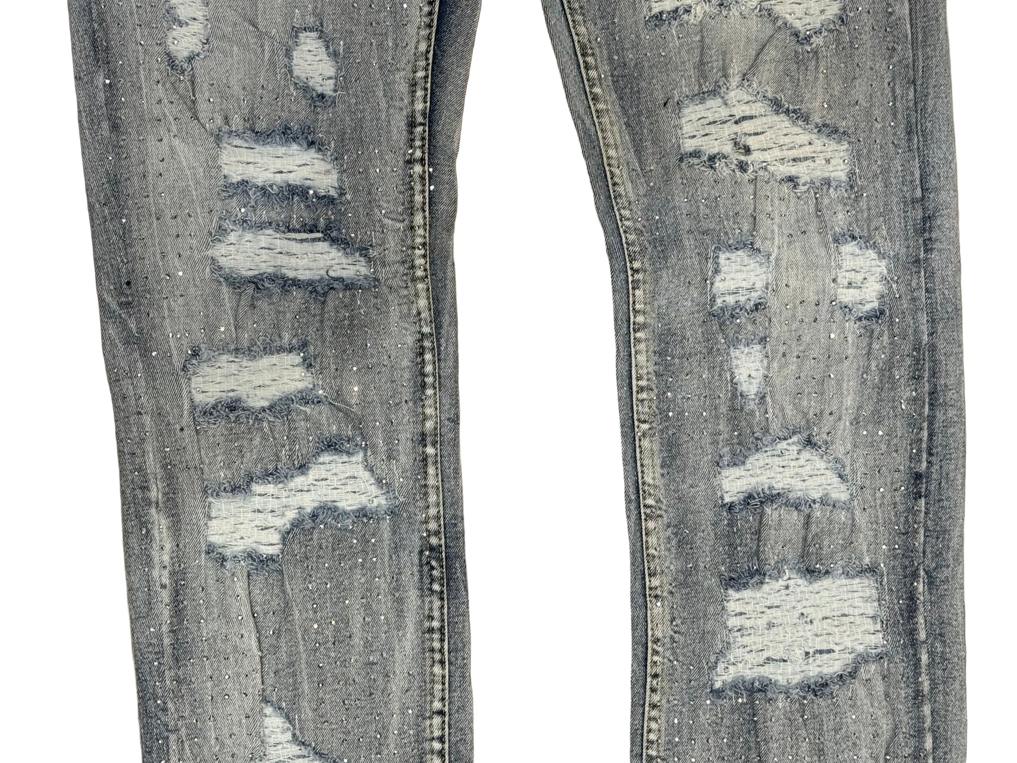 Fwrd Denim - Men Crystalized Jeans - Ice Blue FWRD