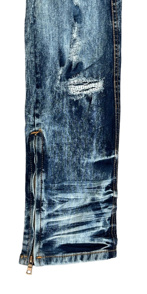 FWRD Denim Men Stacked Jeans With Zipper (Blue)