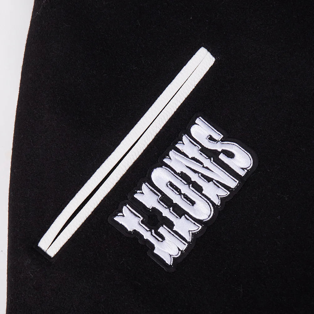 Pro Standard - NFL Detroit Lions Best Of Men's Rib Wool Varsity Jacket - Black Pro Standard