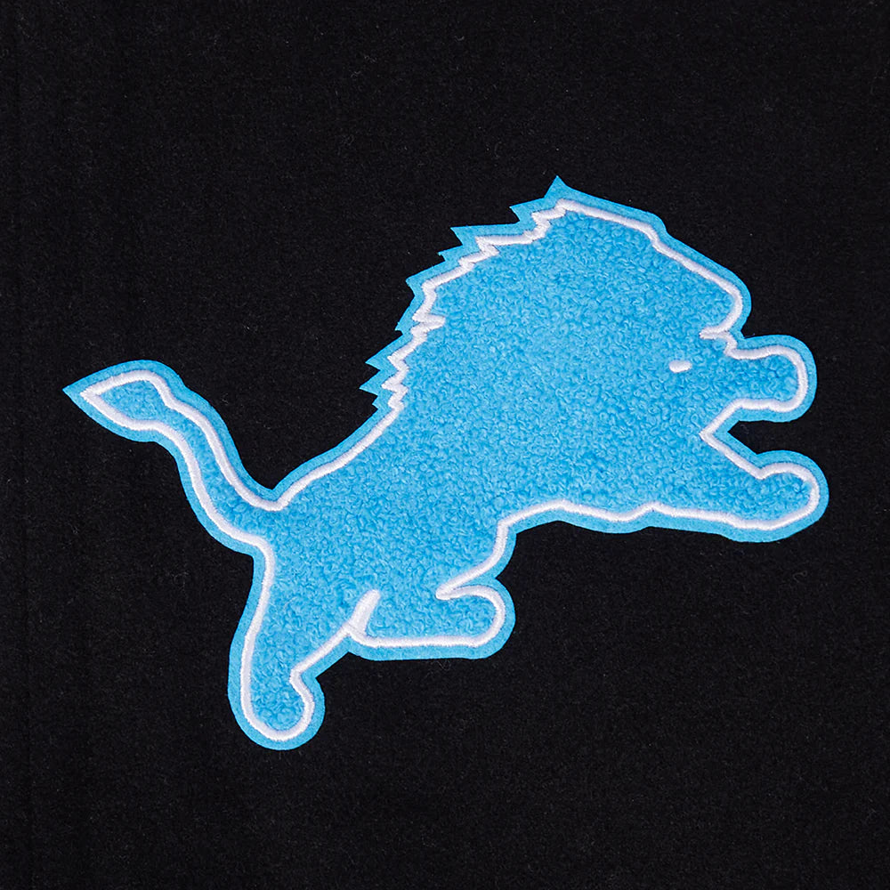 Pro Standard - NFL Detroit Lions Best Of Men's Rib Wool Varsity Jacket - Black Pro Standard